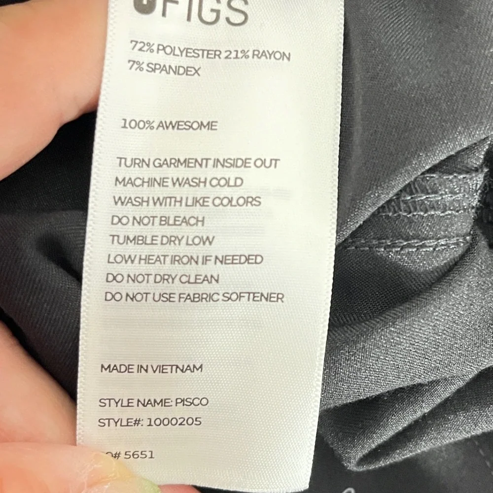 FIGS‎ Pisco Scrub Pants Mens XL Black Technical Collection Drawstring 1000205